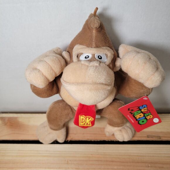 Super Mario Plush Donkey Kong w. Neck Tie - Approx 10" NWT - Picture 2 of 6